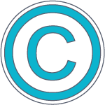 copyright policy icon with copyright symbol